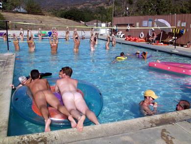 Naked Guy At A Waterpark